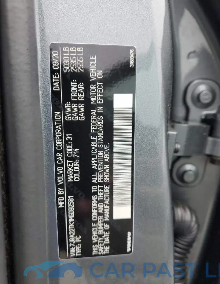 7JRA22TK1MG092581# 12