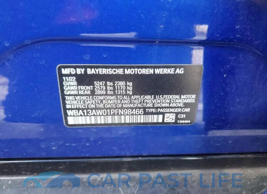 WBA13AW01PFN98466# 12
