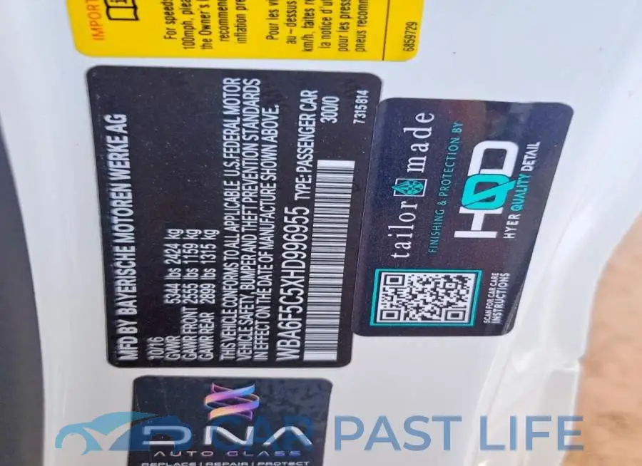 WBA6F5C5XHD996955# 13