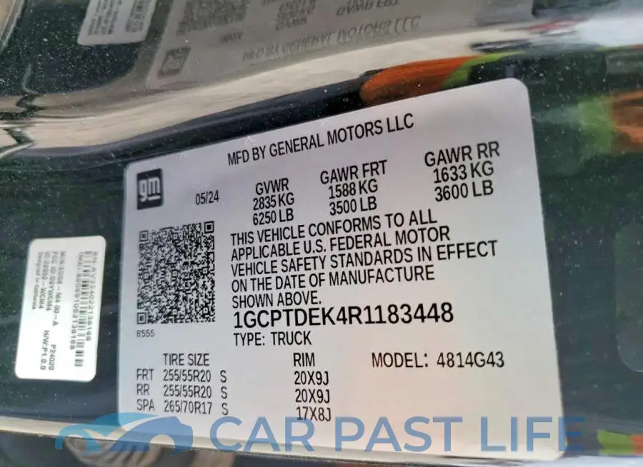 1GCPTDEK4R1183448# 12