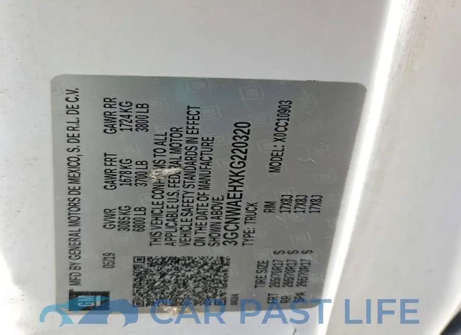 3GCNWAEHXKG220320# 12
