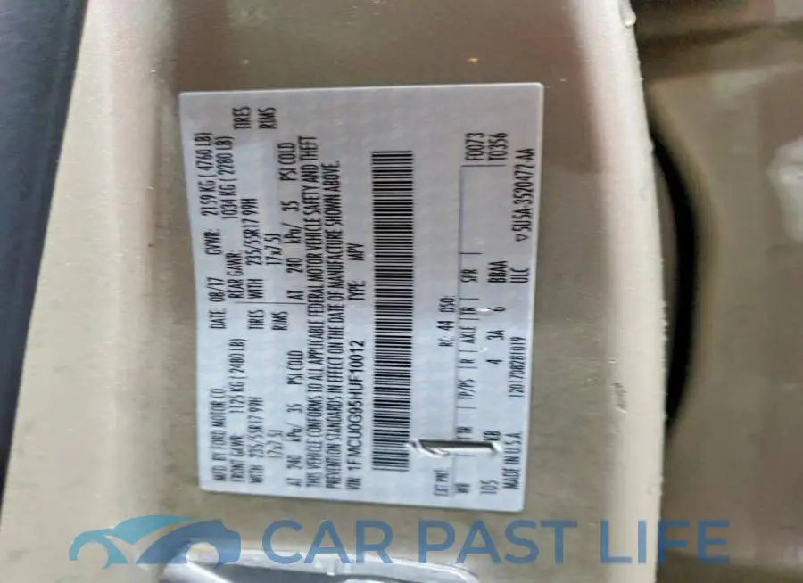 1FMCU0G95HUF10012# 13