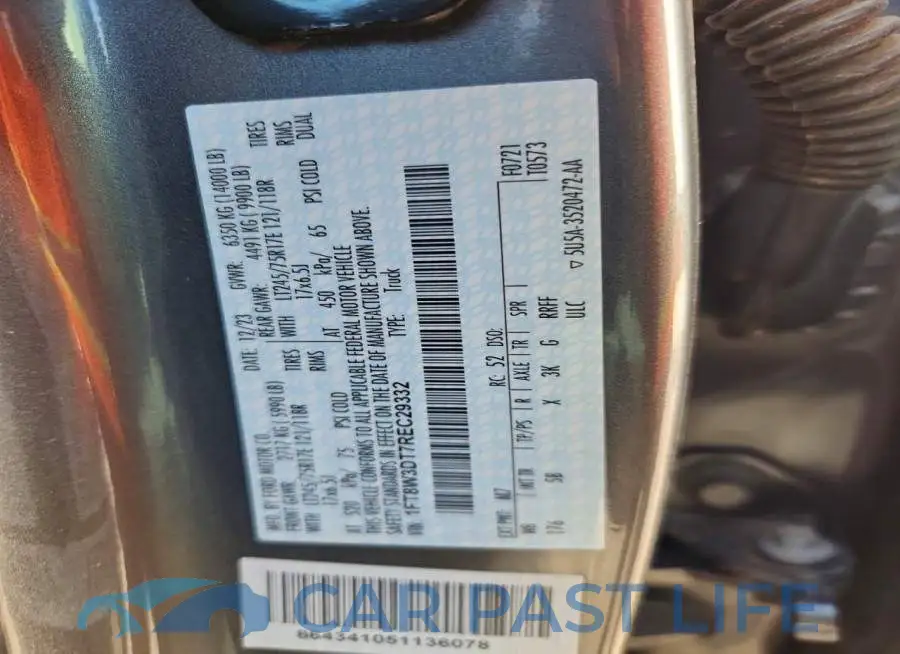1FT8W3DT7REC29332# 12