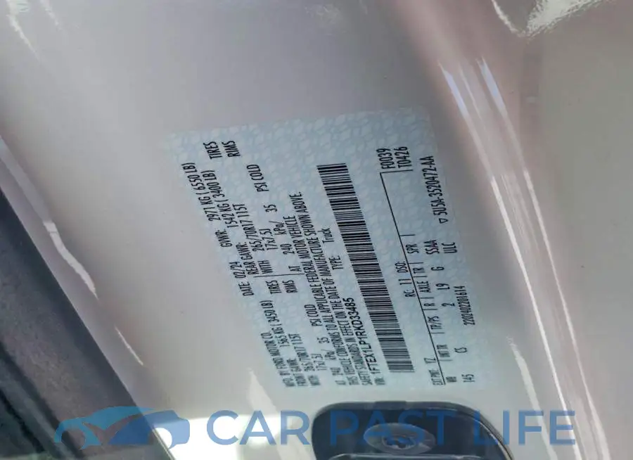 1FTEX1LP1RKD33485# 12