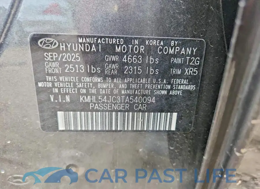 KMHL54JC3TA540094# 13