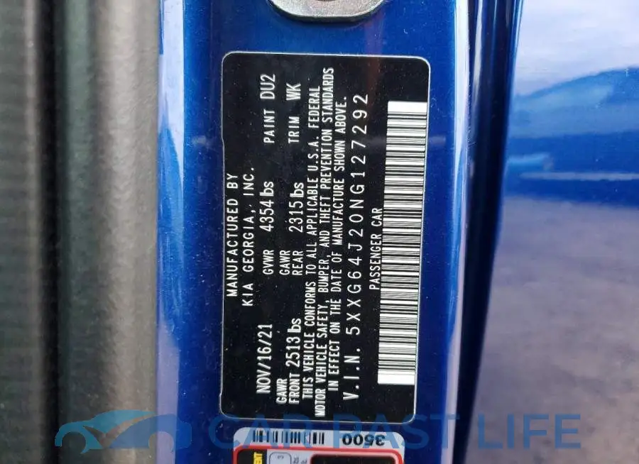 5XXG64J20NG127292# 12
