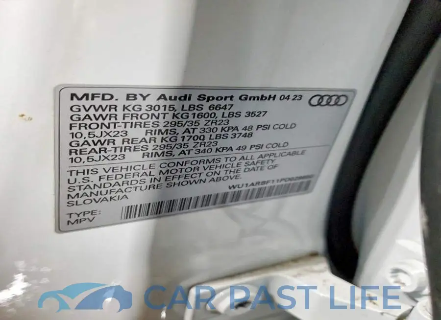 WU1ARBF11PD029650# 13