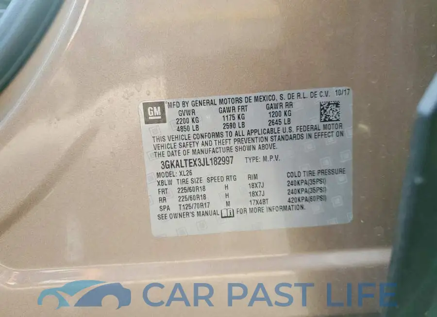 3GKALTEX3JL182997# 12