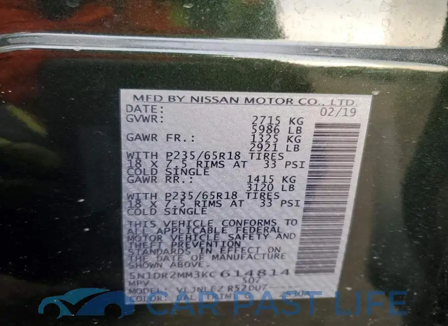 5N1DR2MM3KC614814# 14