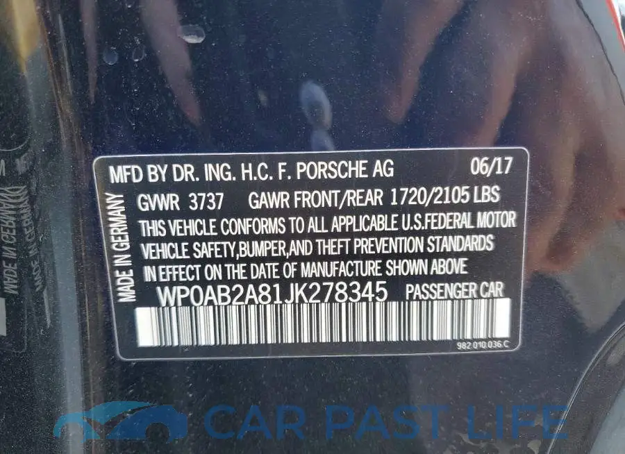 WP0AB2A81JK278345# 13