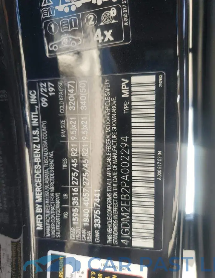 4JGDM2EB2PA002294# 13