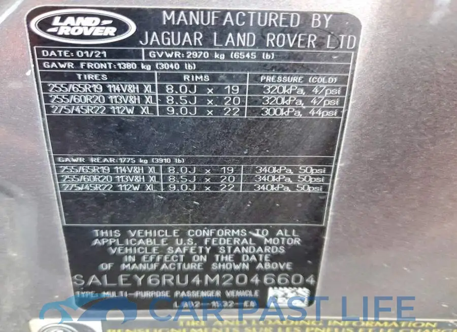 SALEY6RU4M2046604# 13