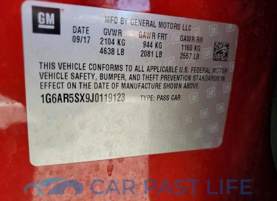 1G6AR5SX9J0119123# 12
