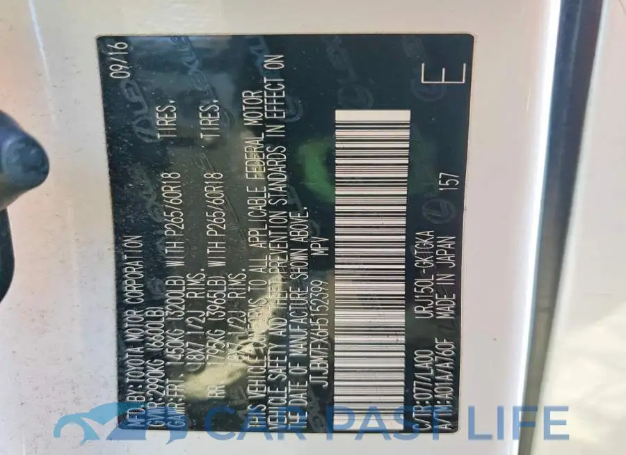 JTJBM7FX6H5152399# 13