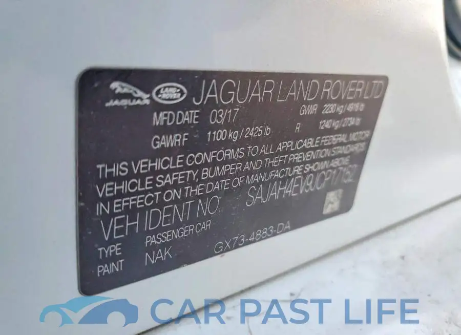 SAJAH4EV9JCP17152# 12