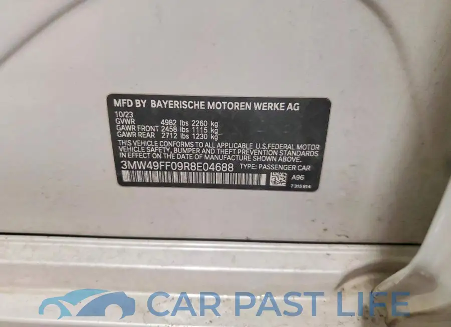 3MW49FF09R8E04688# 12