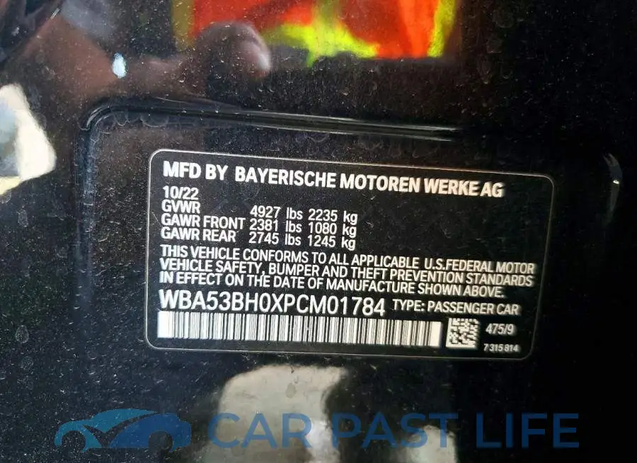 WBA53BH0XPCM01784# 13