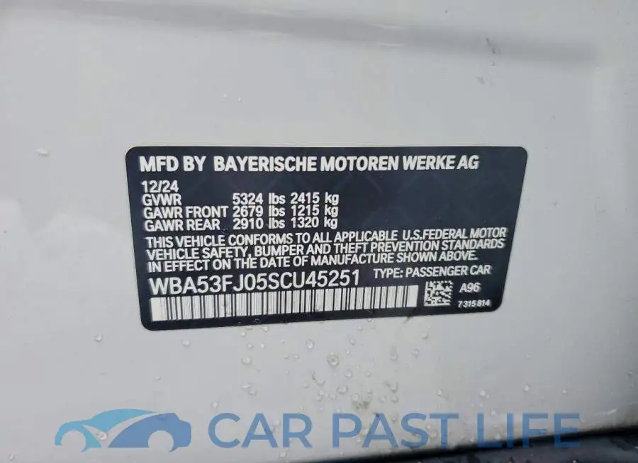WBA53FJ05SCU45251# 12