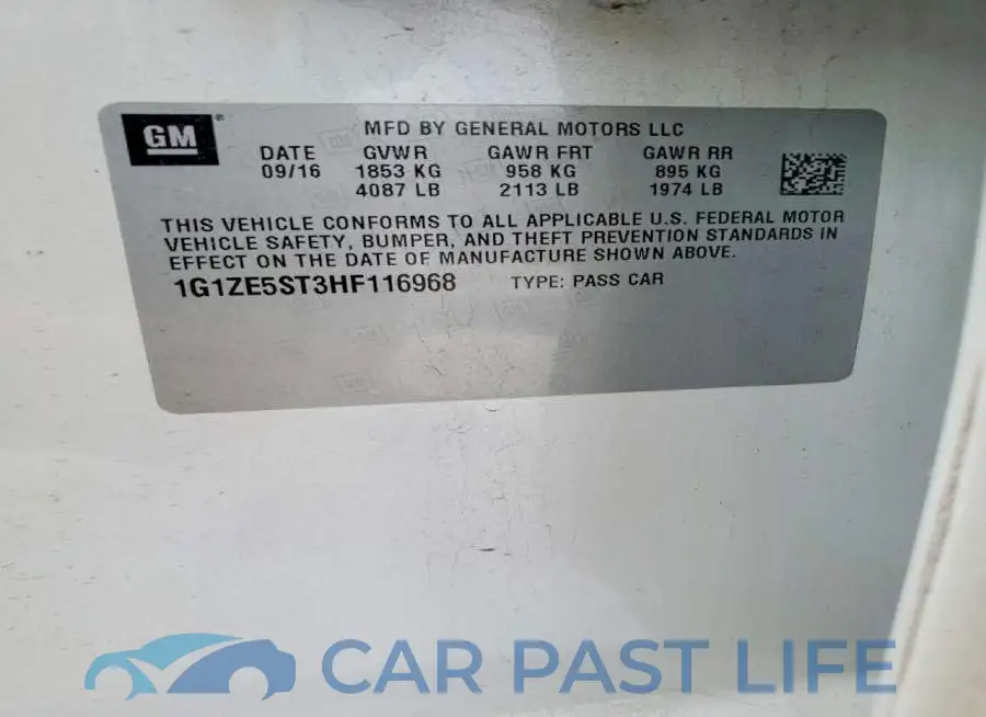 1G1ZE5ST3HF116968# 13