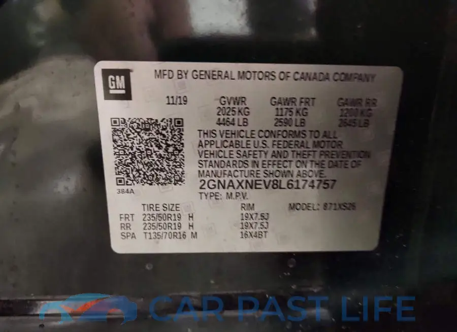 2GNAXNEV8L6174757# 12