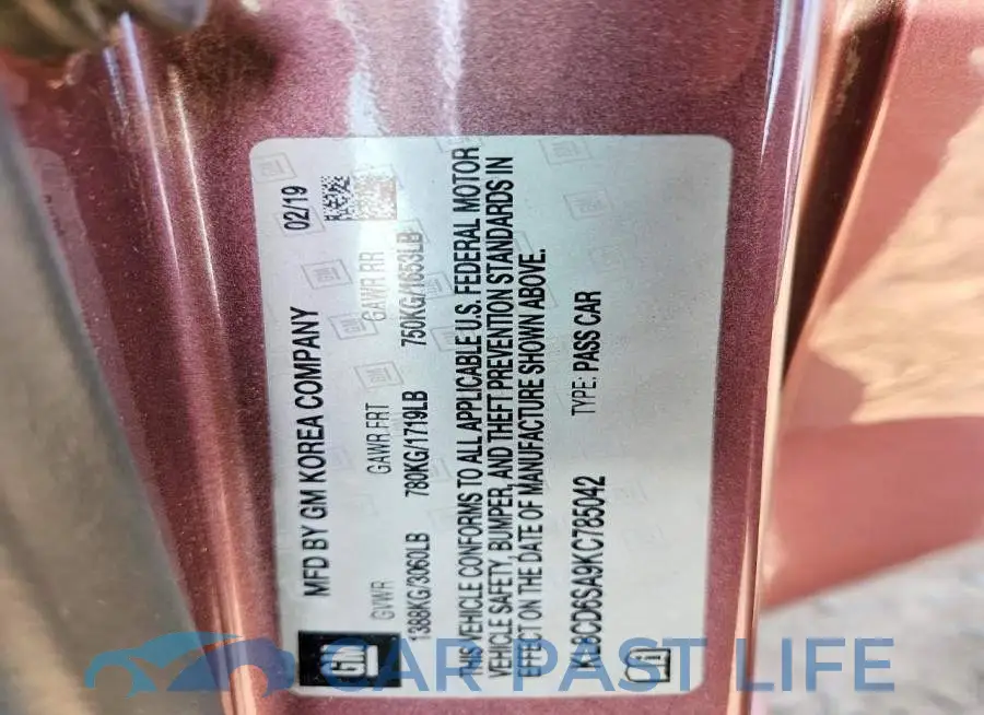 KL8CD6SA9KC785042# 12