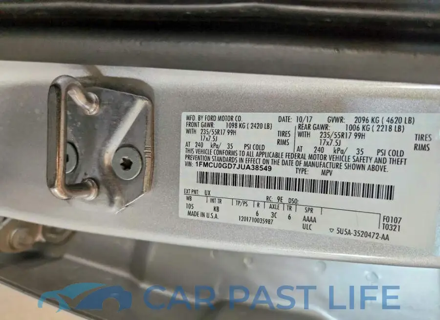 1FMCU0GD7JUA38549# 13