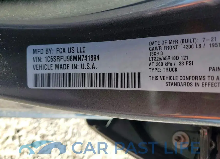 1C6SRFU98MN741894# 12
