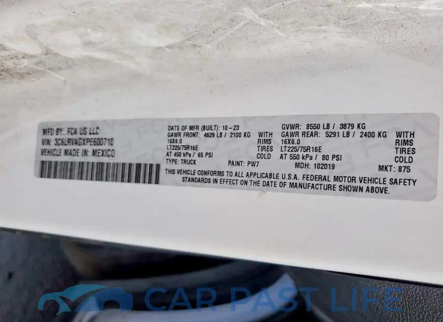 3C6LRVAGXPE600710# 13