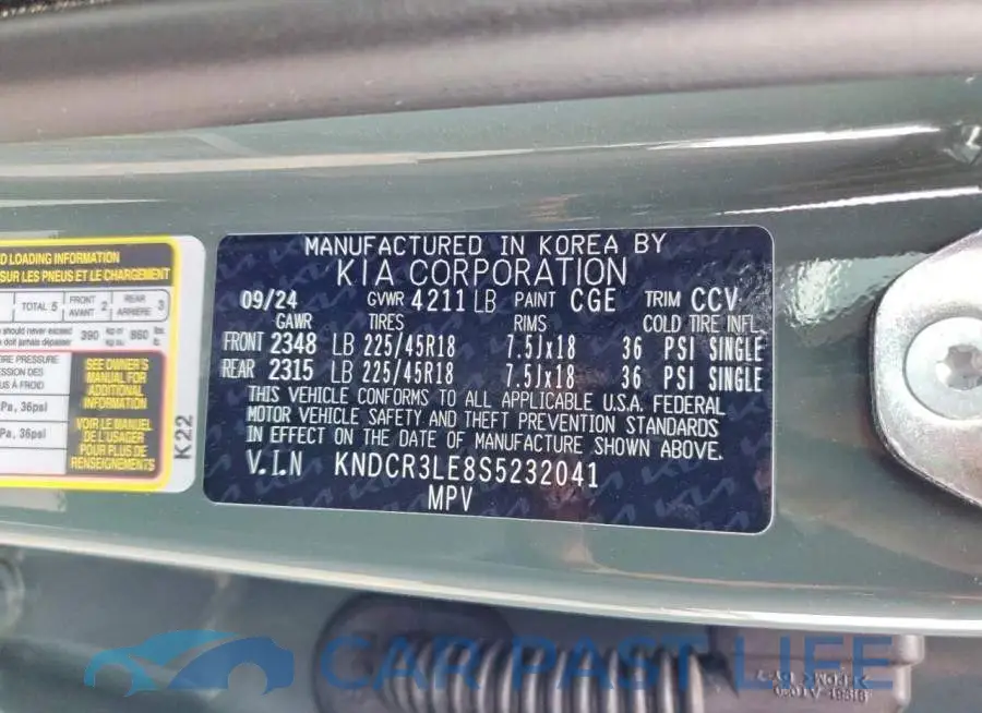 KNDCR3LE8S5232041# 14