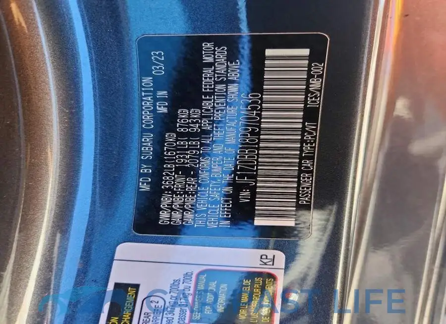 JF1ZDBB18P9704536# 12