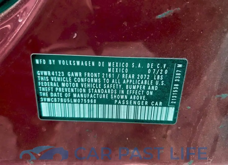 3VWCB7BU5LM075968# 12