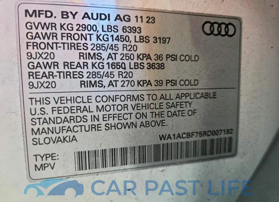 WA1ACBF75RD007182# 12
