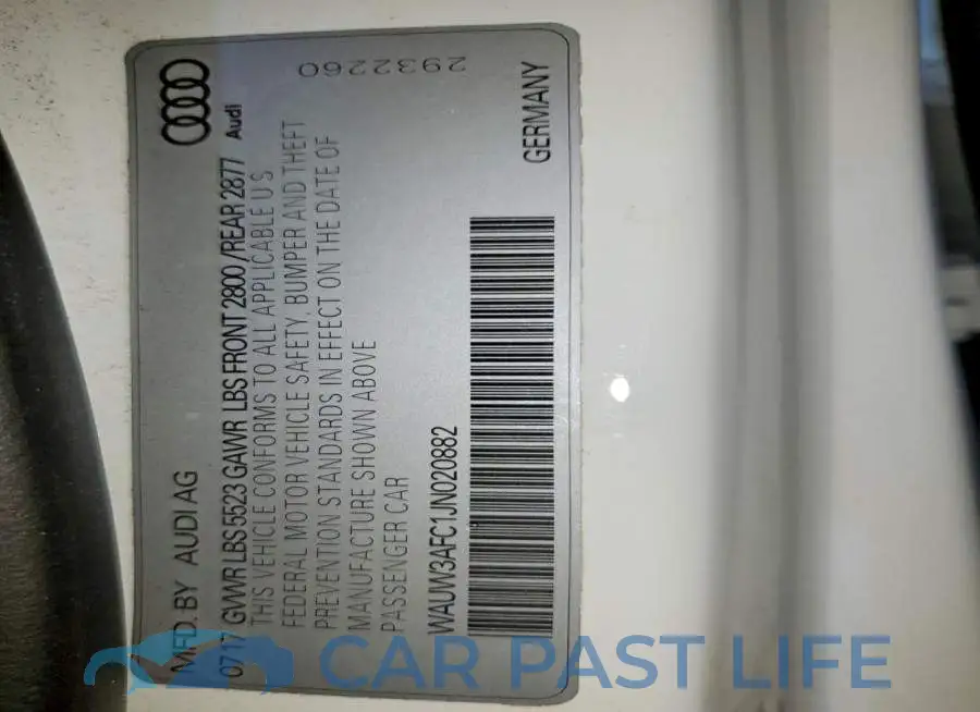 WAUW3AFC1JN020882# 13