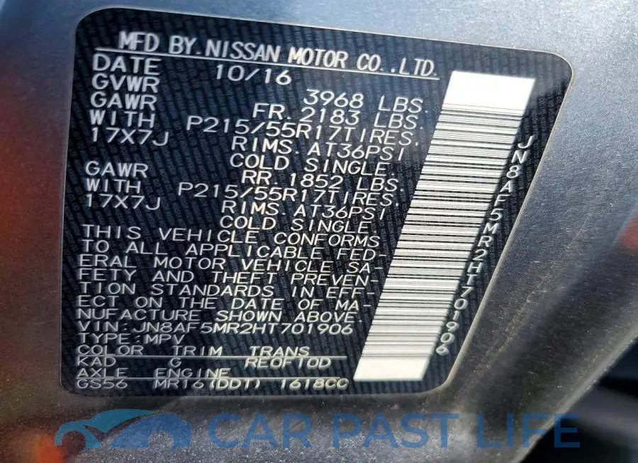 JN8AF5MR2HT701906# 14