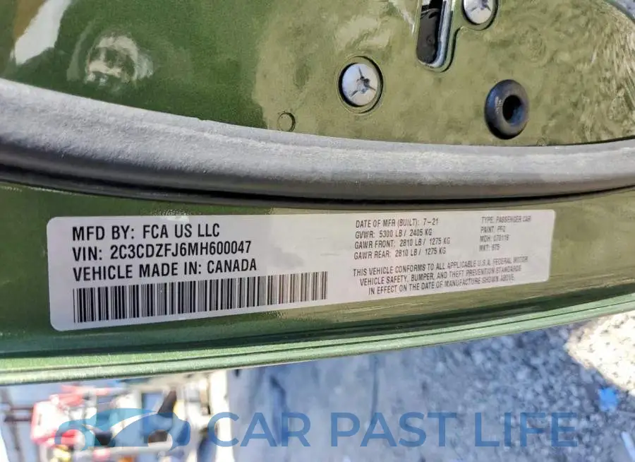 2C3CDZFJ6MH600047# 12