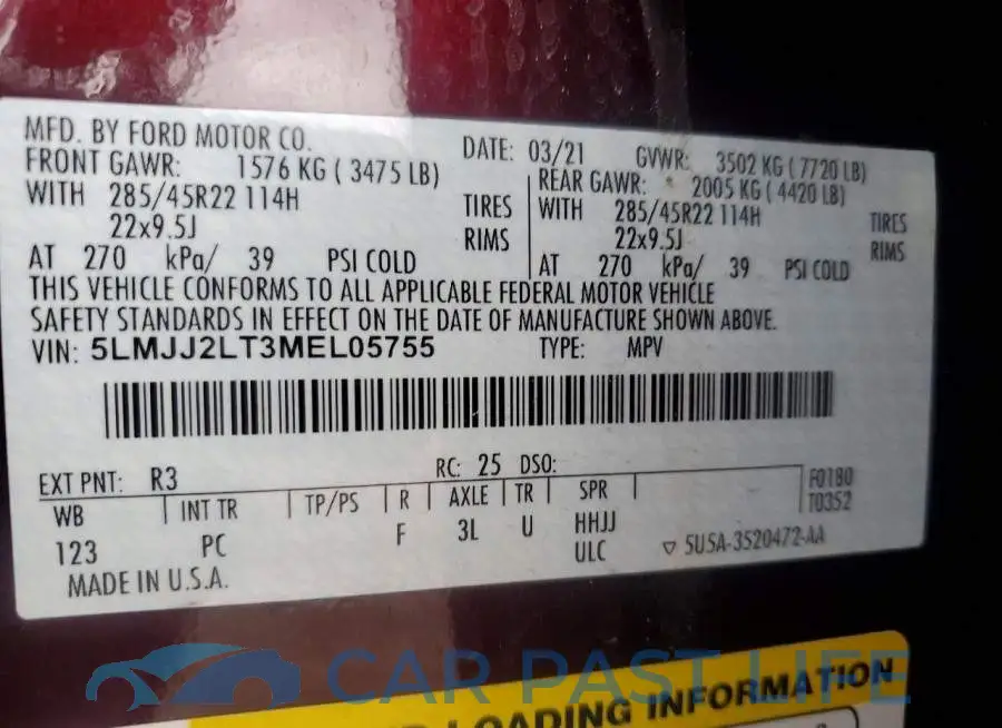 5LMJJ2LT3MEL05755# 14