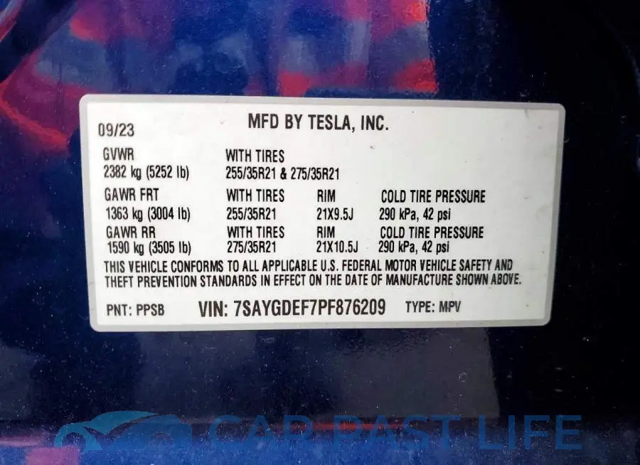 7SAYGDEF7PF876209# 12