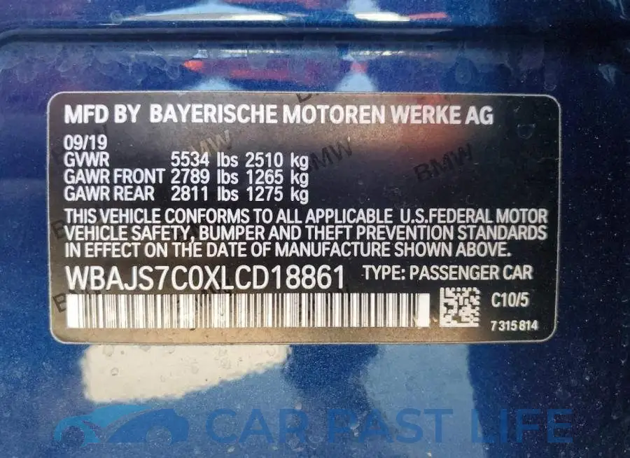 WBAJS7C0XLCD18861# 12