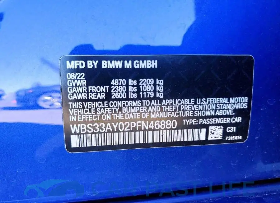 WBS33AY02PFN46880# 12