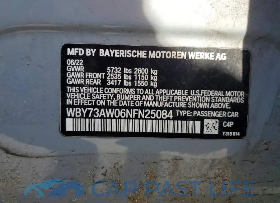 WBY73AW06NFN25084# 12