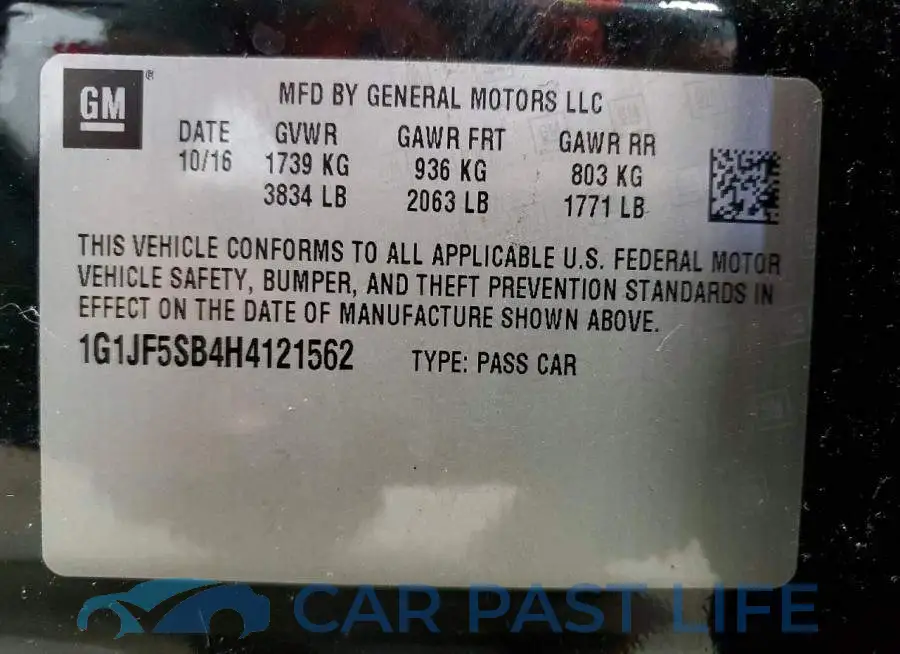 1G1JF5SB4H4121562# 12