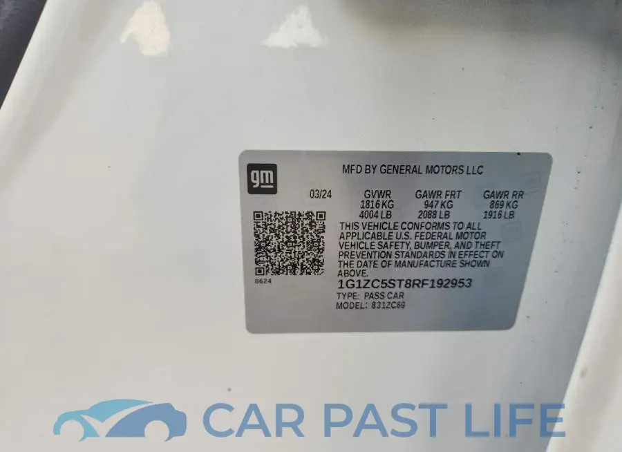 1G1ZC5ST8RF192953# 12