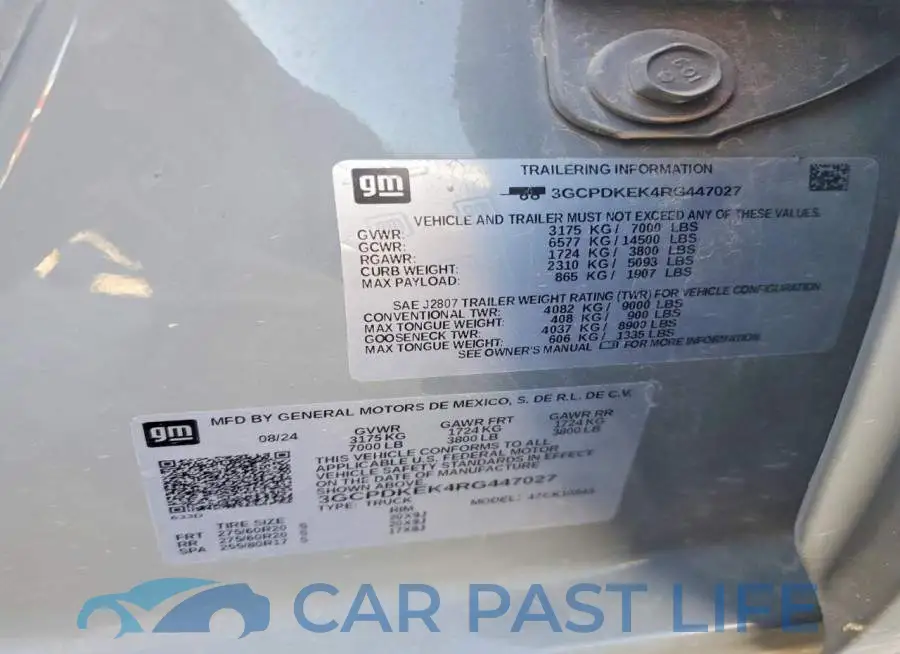 3GCPDKEK4RG447027# 12