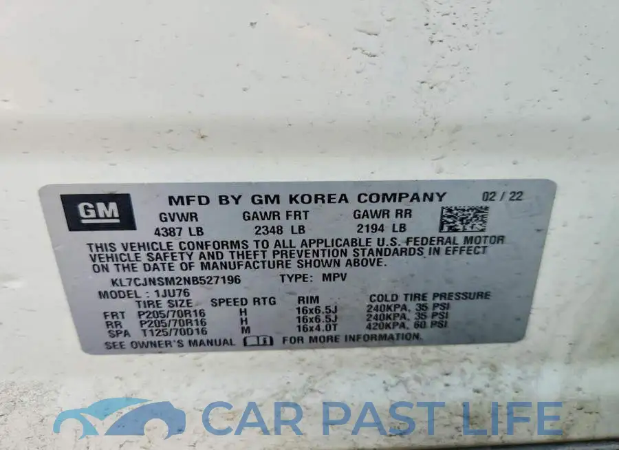 KL7CJNSM2NB527196# 13