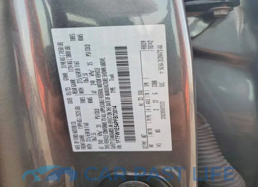 1FTFW1E54PFB73014# 12