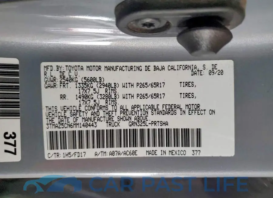 3TMAZ5CN6MM140443# 12