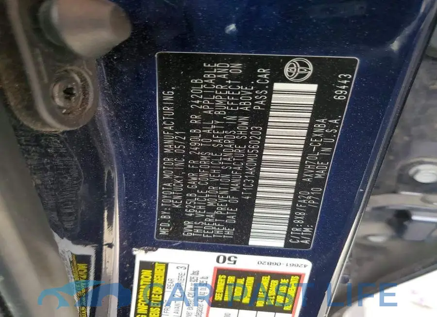4T1C31AK0MU560203# 13