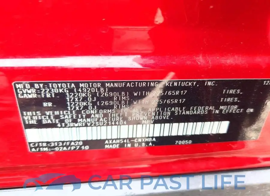 4T3RWRFV2SU214404# 13