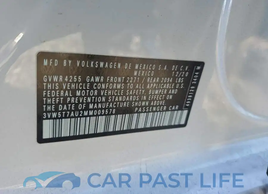 3VW5T7AU2MM009578# 14