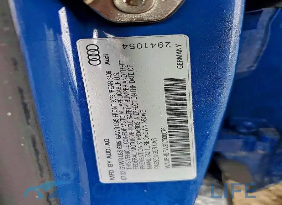WAUBHBFW3R7900076# 12